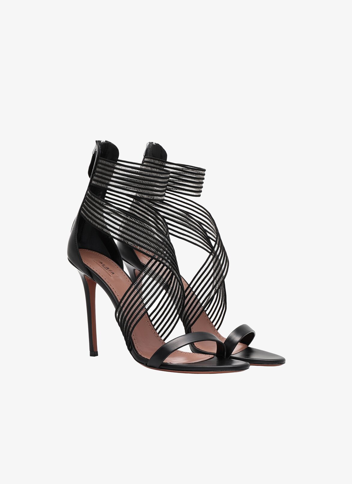 Stiletto Heeled Sandal ALAÏA BLACK/BLACK STILETTO HEELED SANDAL